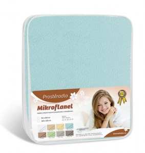 Prostěradlo Mikroflanel 90x200 světle modrá Bellatex